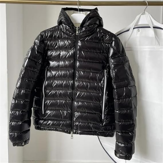 Mkjuuior Autumn and Winter Men's and Women's Hooded Down Jackets, Casual Jackets, Large Pockets, Solid Color Warm Jackets